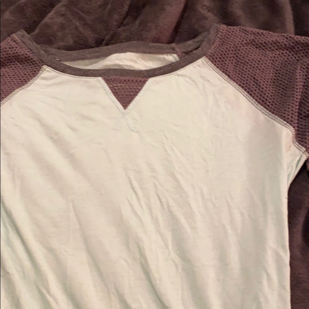 Two tone mesh long sleeve